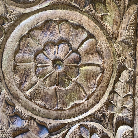 Hand carved wood wall art. - Picture 3 of 4